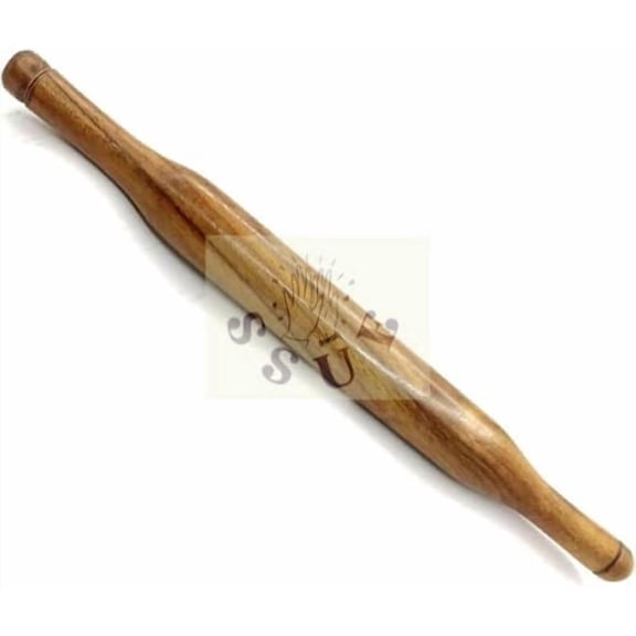 FEFEDFAA-Indian Style Thin Belan Velan Wooden Rolling Pin Perfect for Making Puri,Papad,Chappati,Bread,Roti,Cookies, Pie, Pizza, Paratha with Easy Use Tools and Supplies