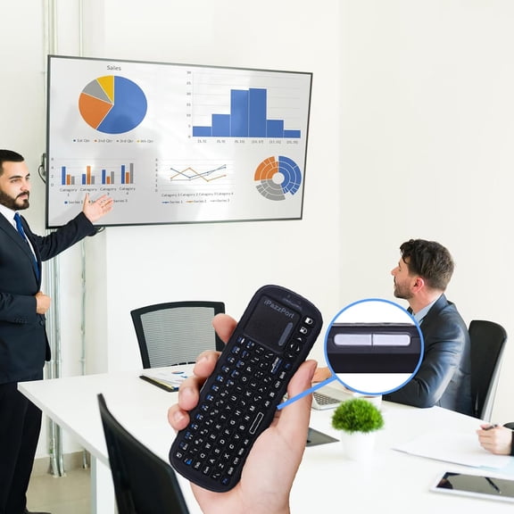 FEFEDFAA-Mini Bluetooth Keyboard with Touchpad Dual-Mode 2.4GHz & Bluetooth Handheld Wireless Keyboard for Smart TV (Fire TV, Android TV), Laptop, PC & Gaming Consoles Palm-Sized, Plug & Play