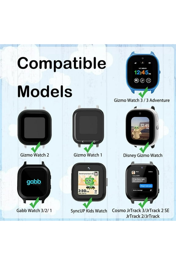 -Nylon Bands Compatible with Gizmo Watch 3 Adventrue 3 2 1/Gabb Watch 3e 3 2 1/SyncUP Watch/Cosmo JrTrack Watch,20mm Soft Breathable Hook & Loop Watch Band Replacement Small Size