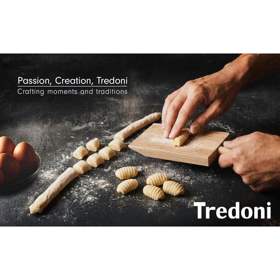 FEFEDFAA-Professional Gnocchi Wood Paddle Slanted Ridge Board Pasta Maker 2.4x4.8" (6x12 cm)