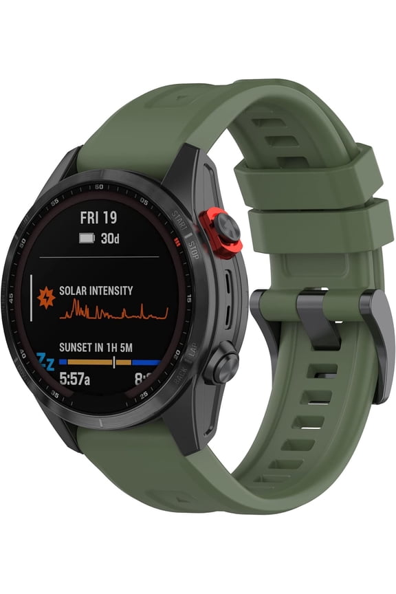 -Silicone Band Compatible with Garmin Fenix 8 Pro 47mm/8 47mm/E 47mm, 22mm Quick Fit Watch Band Soft Silicone Bracelet Sport Wristband Replacement Band for Garmin Fenix 7/7 Pro/6/6 Pro/5/5 Pl