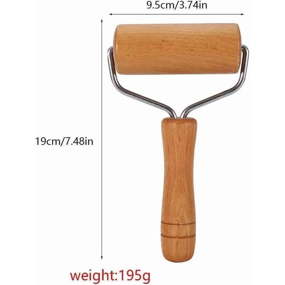 FEFEDFAA-Small Rolling Pin, Bamboo dough roller, Non-Stick Pizza Roller, Dough Baker Roller Set for Home Kitchen Baking Cooking