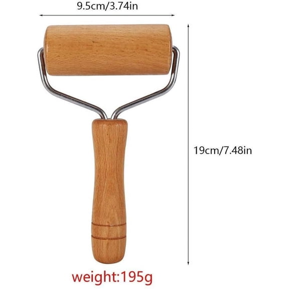 FEFEDFAA-T Shape Pastry Roller, Fondant Bakery for Kitchen Pin Pastry Tool Dough Roller Wooden Multifunction Cookie Pizza Rolling Pin Pasta Hand Chapati(1)