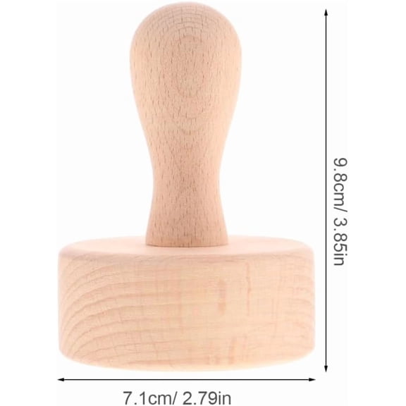FEFEDFAA-Tart Tamper with Handle 3.85X2.79X2.79In Wooden Pastry Press Rod for French Tart Shells Baking Tool Diy Kitchen Dough Shaper