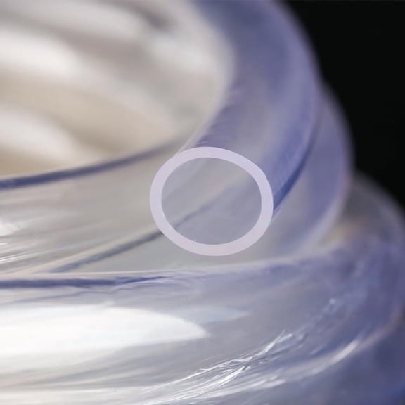 FEFEDFAA-Water Pump Hose 1/2" ID  5/8" OD -10 Ft, Clear Flexible Vinyl Tubing, PVC Reinforced Drain Hose, Multipurpose Pond Pump Hose
