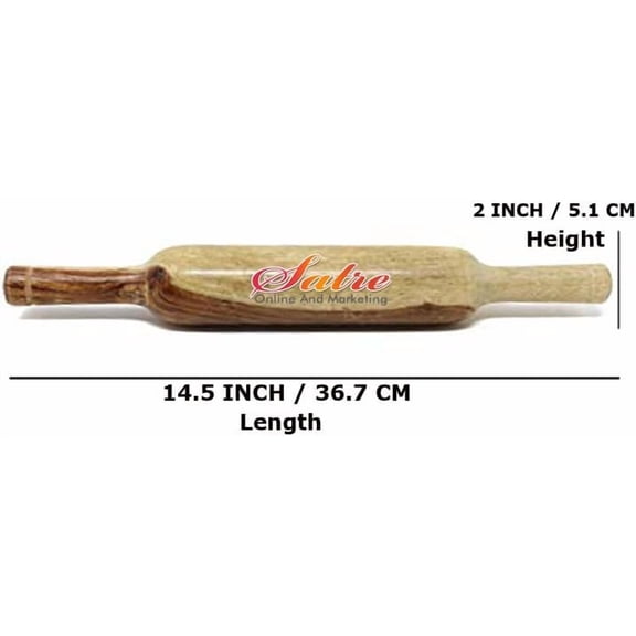 FEFEDFAA-Wooden Rolling Pin,Wooden Rolling Pin,Rolling Pin,Wood Rolling Pin,Belan,Roti Maker, Belan 1 Pcs - White and Brown