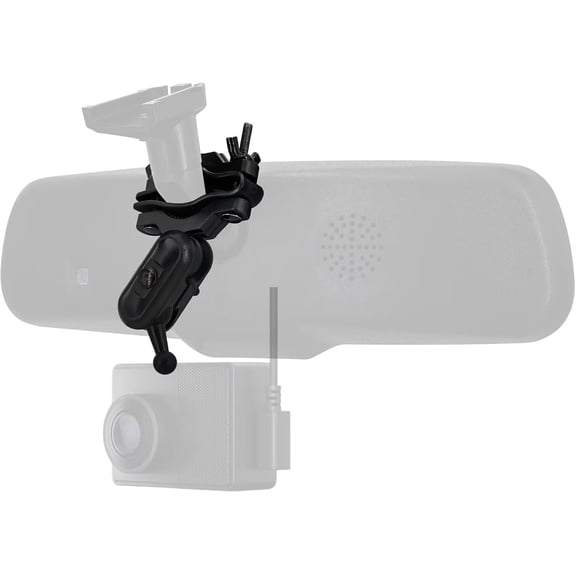 FEFEDFAA-for Garmin Dash Cam Mount - Car Rearview Mirror & Handle Bar Holder for Garmin Dash Cam Mini 30/35/45/46/55/56/65W/66W/67W X110/X210/X310/Speak Plus & 17mm GPS Mount (4 Ball Head)