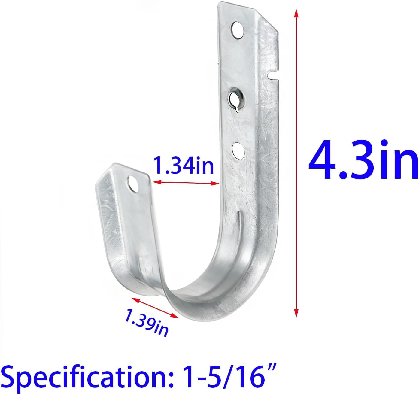 FEFEFW-1-5/16 inch Cable Bracket J-Hook, Heavy-Duty Metal Cable J-Hook, Used for Vertical Surfaces and Walls, Suitable for Cable and Wire Management (25 Packs)