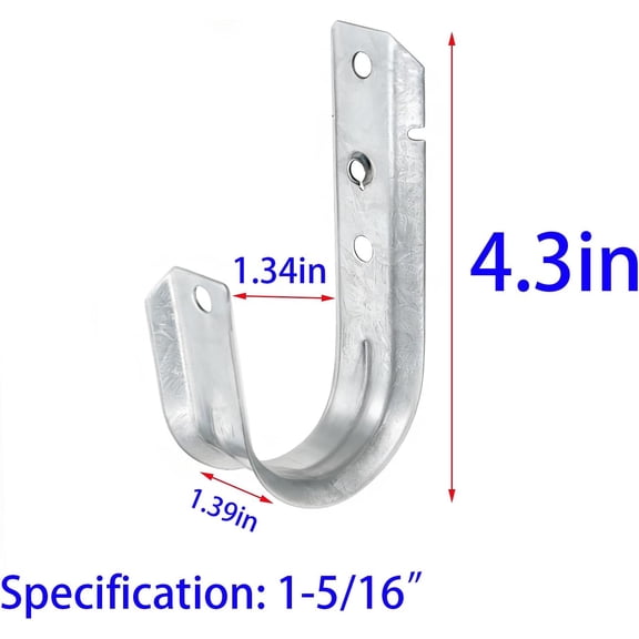 FEFEFW-1-5/16 inch Cable Bracket J-Hook, Heavy-Duty Metal Cable J-Hook, Used for Vertical Surfaces and Walls, Suitable for Cable and Wire Management (25 Packs)
