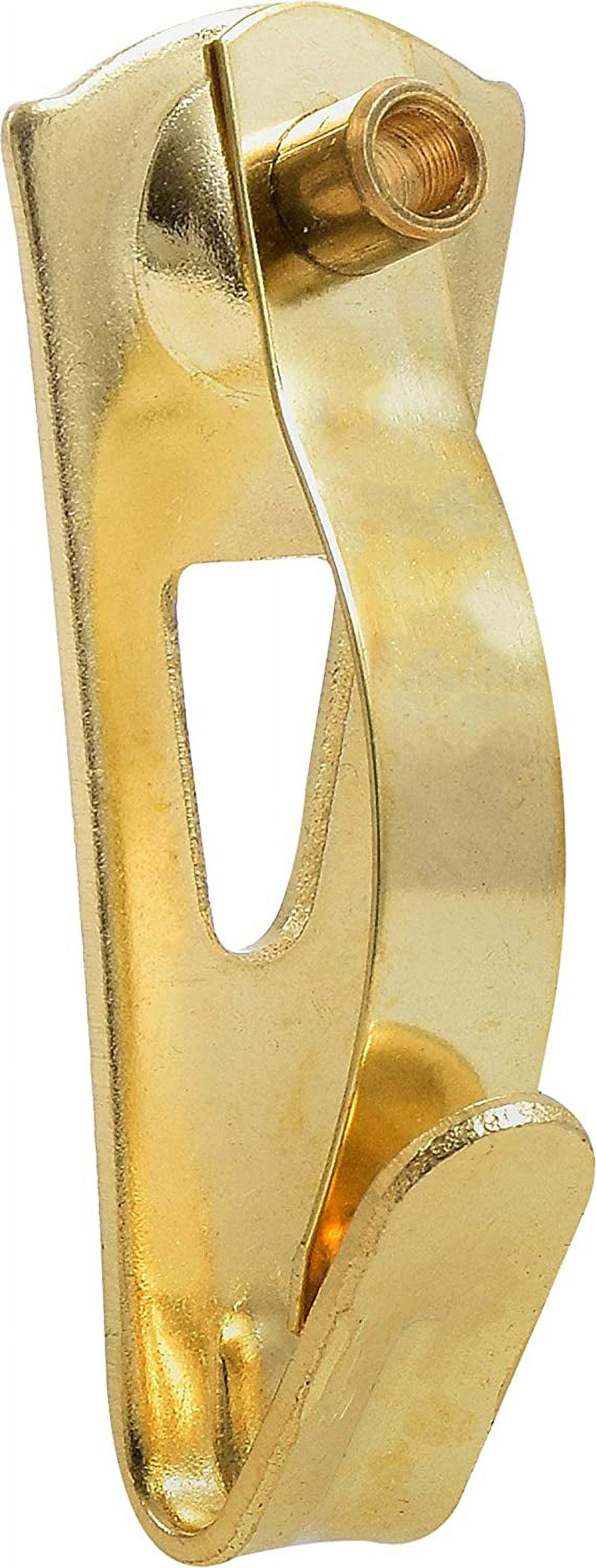 FEFEFW-535862 Picture Hangers, Art Hangers, Kid Safe, Brass, Reusable Picture Hooks, 10-75lb (Value Pack)
