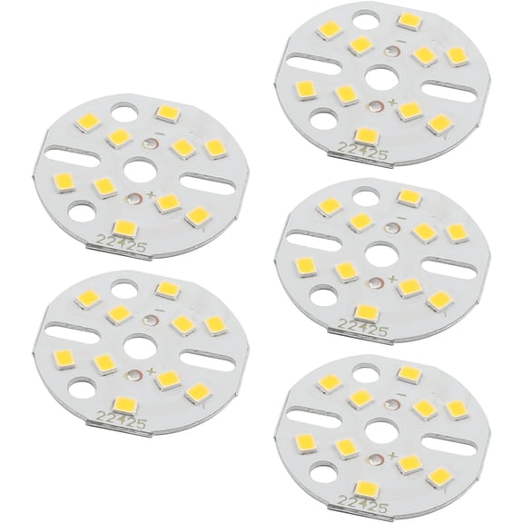 FEFEFW-5Pcs 1.22in Dia LED Chip Bulb Super Bright High Power 15-17V 3000K 2835 Aluminum LED Bulb Surface Mounted Device Light Beads Floodlight for Camper Light Bulb Home Reading Light Marine Lamps