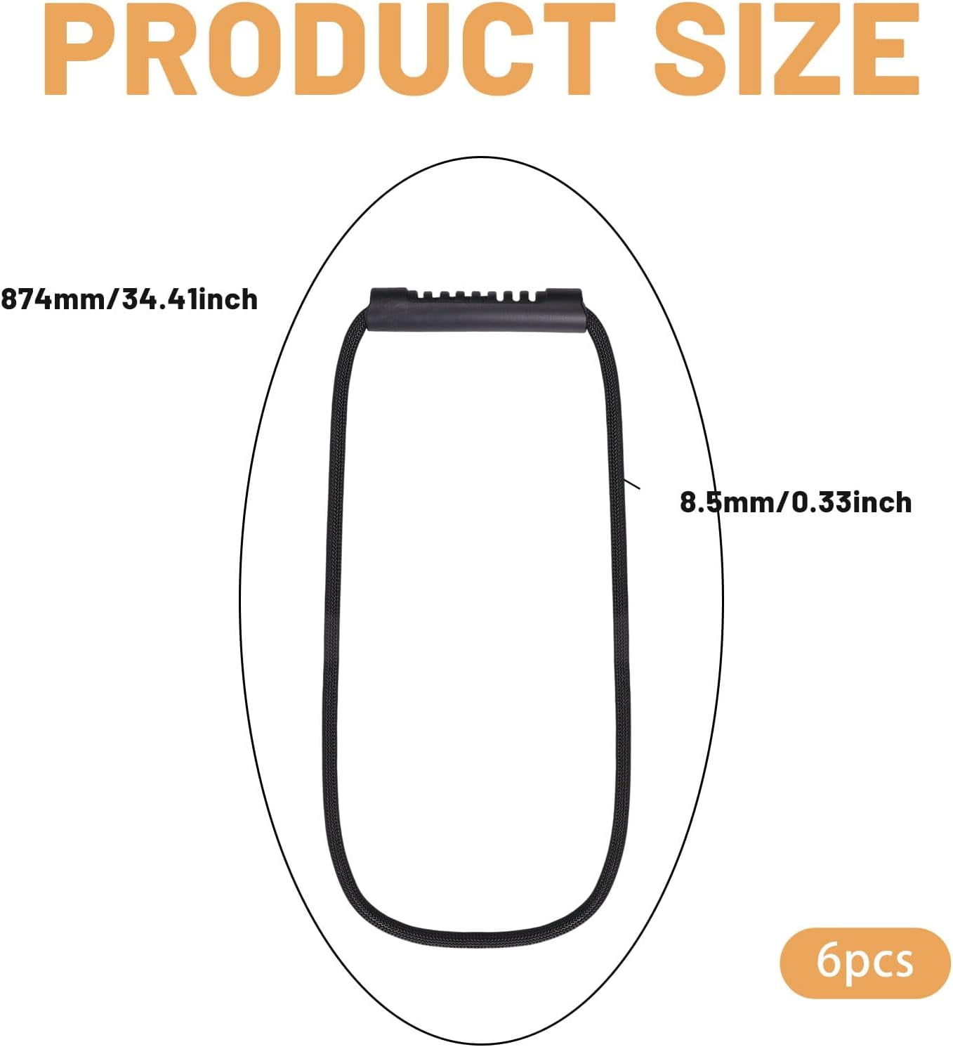 FEFEFW-6 Pack Loop-It Storage Straps 34 Inch Extension Cord Storage Straps Loop Hanger Organizer for Cable Management, Pool Hoses, Garden Hoses, Roap