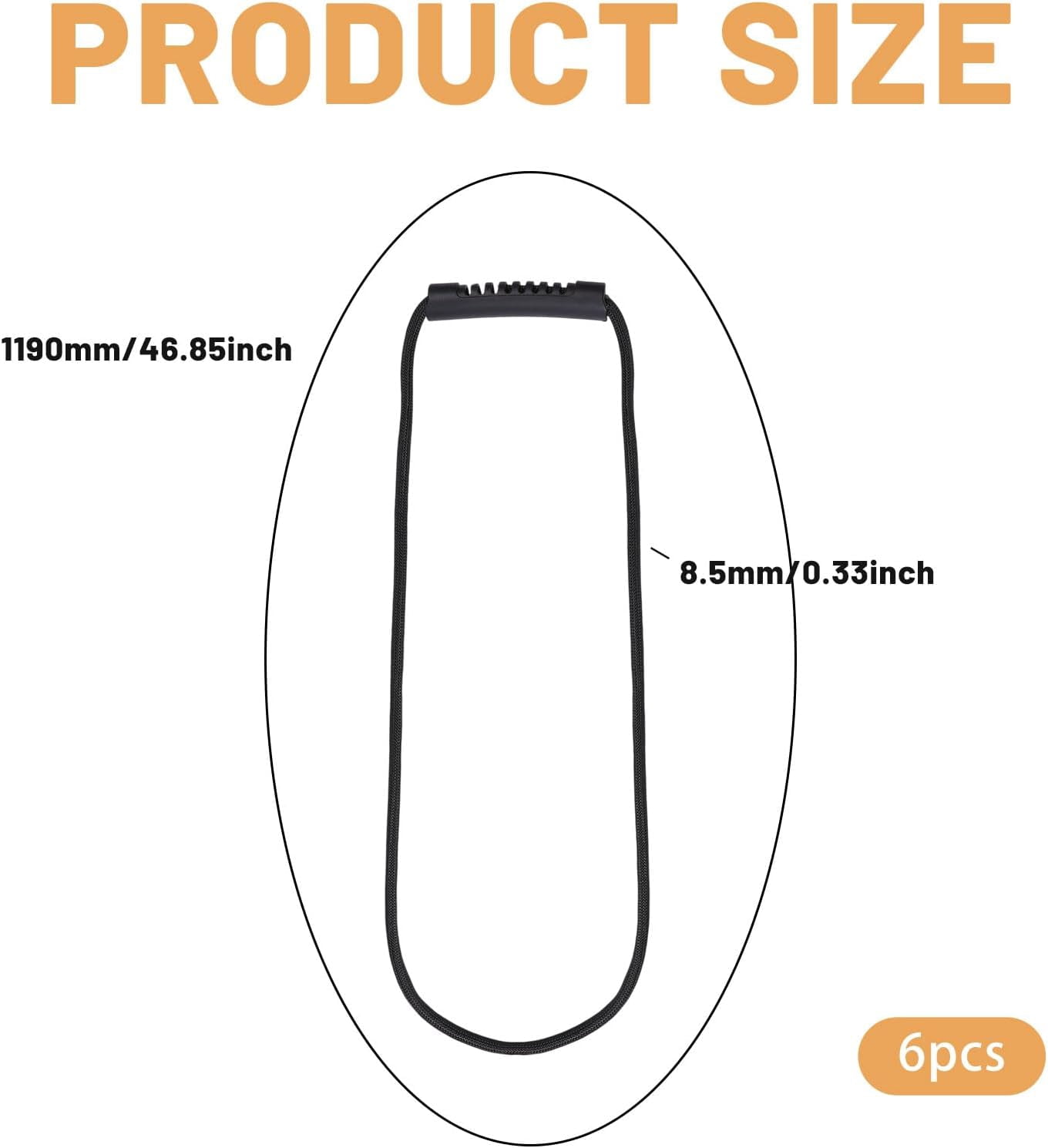 FEFEFW-6 Pack Loop-It Storage Straps 47 Inch Extension Cord Storage Straps Loop Hanger Organizer for Cable Management, Pool Hoses, Garden Hoses, Roap