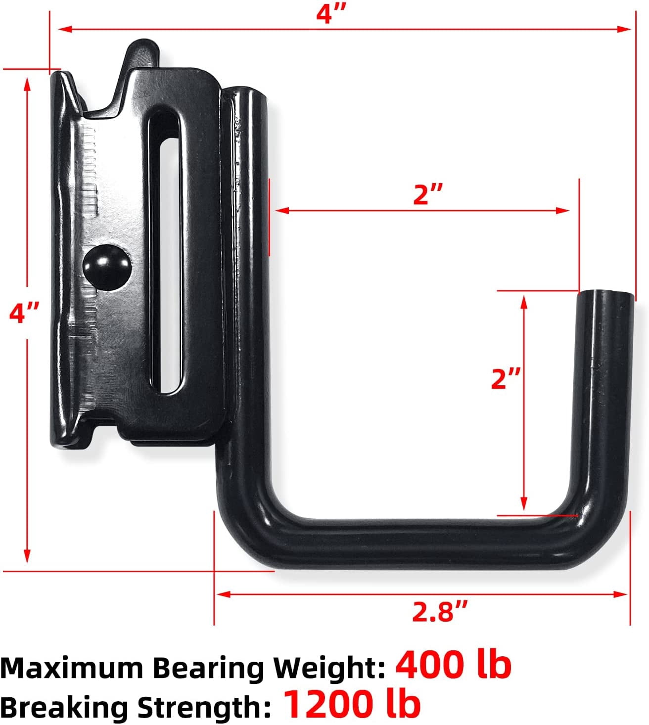 FEFEFW-6PCS E Track J Hooks Heavy Duty E Track X Track Steel Hanger, Spring Fitting E Track Accessories for Enclosed Trailer, Cargo Van,Semi-Trucks Trailer,Black