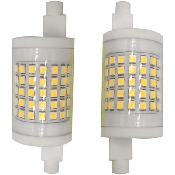 FEFEFW-78mm R7S LED Bulbs (2 Pack) 10W AC85-265V 6000K Daylight White J Type R7s Floodlight T3 Double Ended J Type 100W Halogen Bulb Replacement for Work, Security, Landscape Lighting