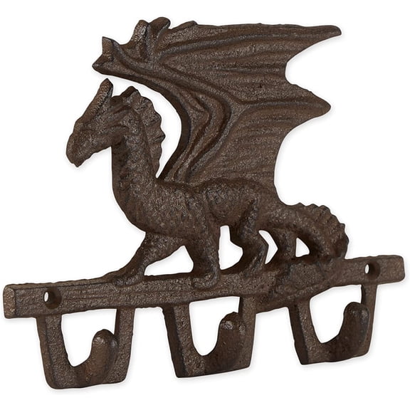 FEFEFW-Decorative Cast Iron Wall Hook Collection, Dragon