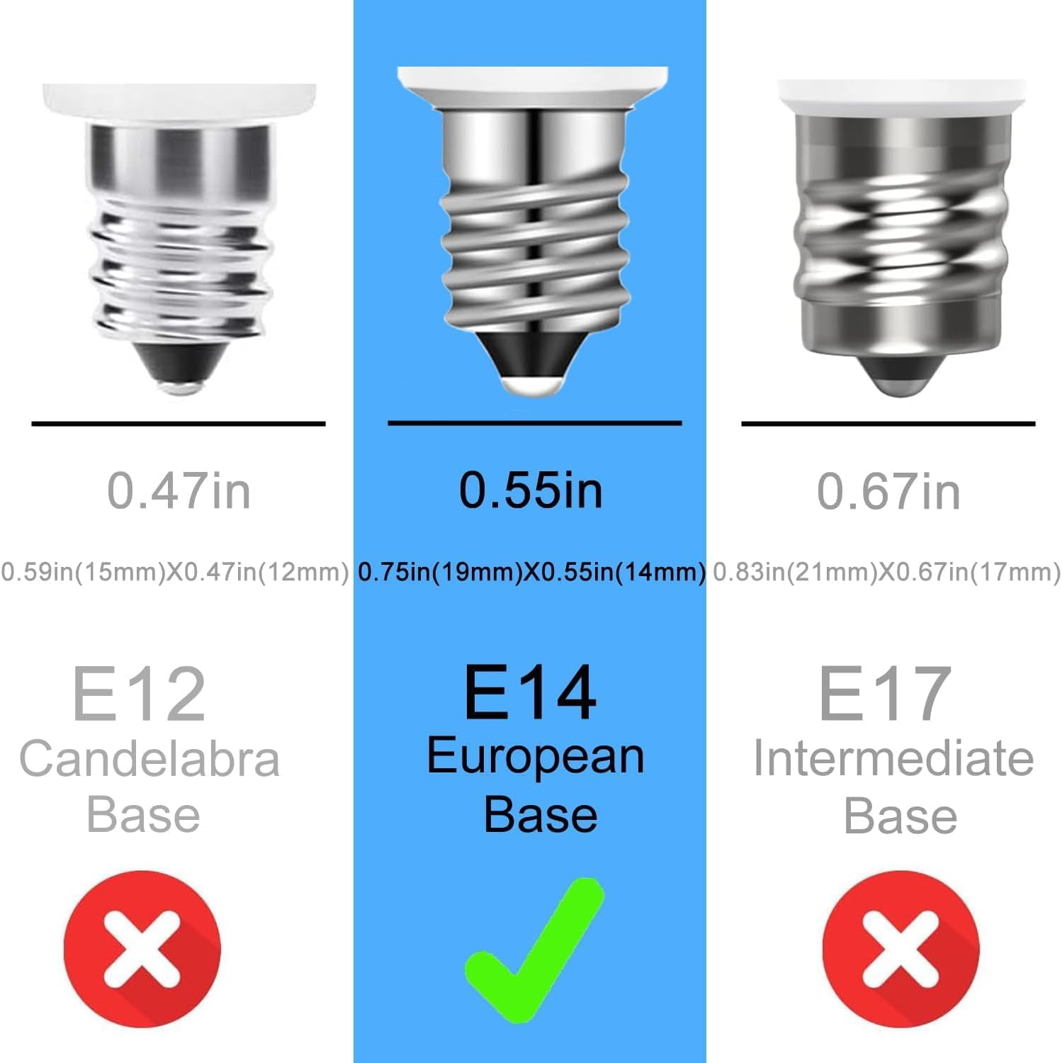FEFEFW-E14 led Bulb E14 European Base Bulb Turkish Lamp Bulb Replace Dimmable 8W Equivalent 80W Incandescent Bulb, AC 110V Daylight White 6000K, 800LM (6000K)
