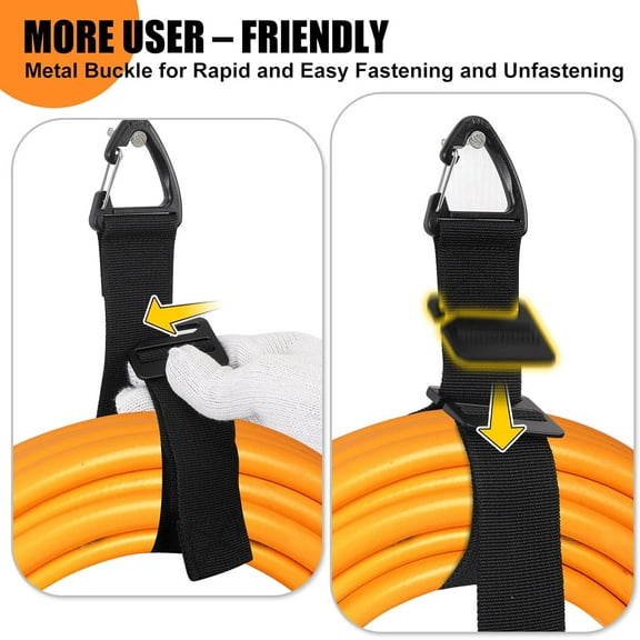 FEFEFW-Extension Cord Holder Organizer - Extension Cord Hanger for Garage, Shed, RV, Van Tool Storage, Heavy Duty Gadgets for Men (4 Pack 20 Inch)