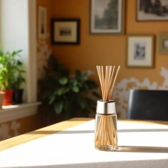 FEFEFW-Reed Diffuser Set Honey Vanilla Scented Diffuser with Sticks Home Fragrance Reed Diffuser for Bathroom Shelf Decor for Weddings, Spa, Reiki, Meditation