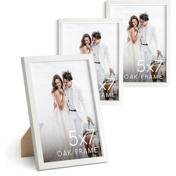 FEFEFW-Standalone White Oak Frame Set of 3-5x7