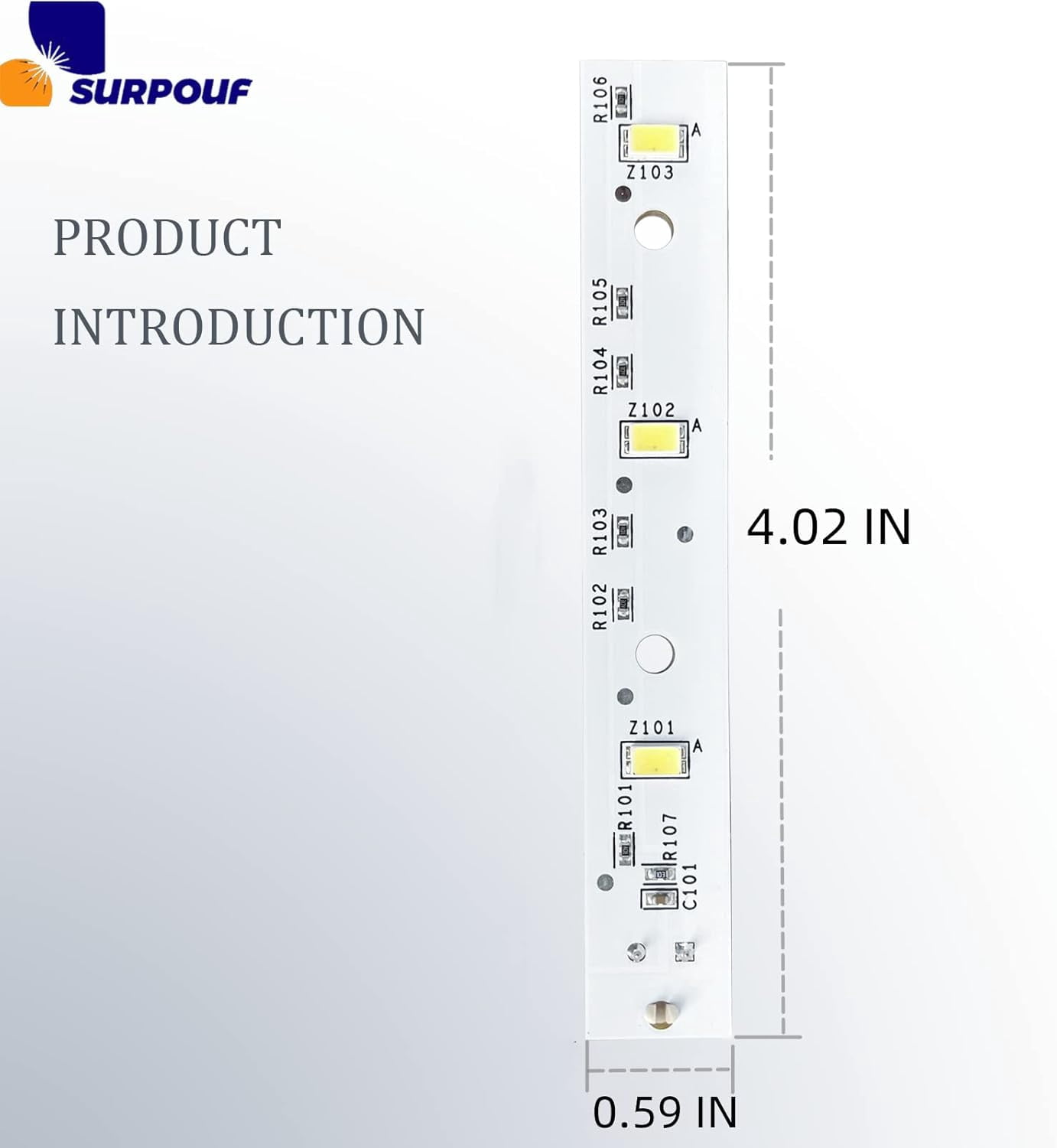 FEFEFW-WR55X26671 Light Board LED Fits for GE Refrigerators Replace PS11767930, AP6035586,4468532,EAP11767930 (5)