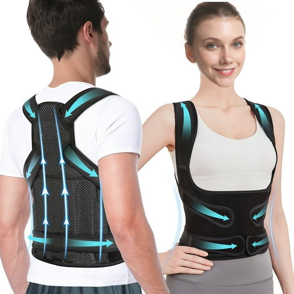 FEIBU Back Brace Posture Corrector for Women and Men, Adjustable Back Support for Pain Relief,Medium