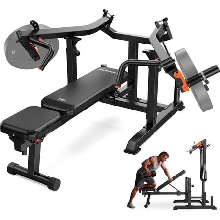 FEIERDUN SO2 Chest Press Machine, Heavy-Duty Bench Press Machine with 4-Level Adjustable Independent Converging Arms, Unique Adjust Bench Design, Strength Training Equipment |FED Fitness