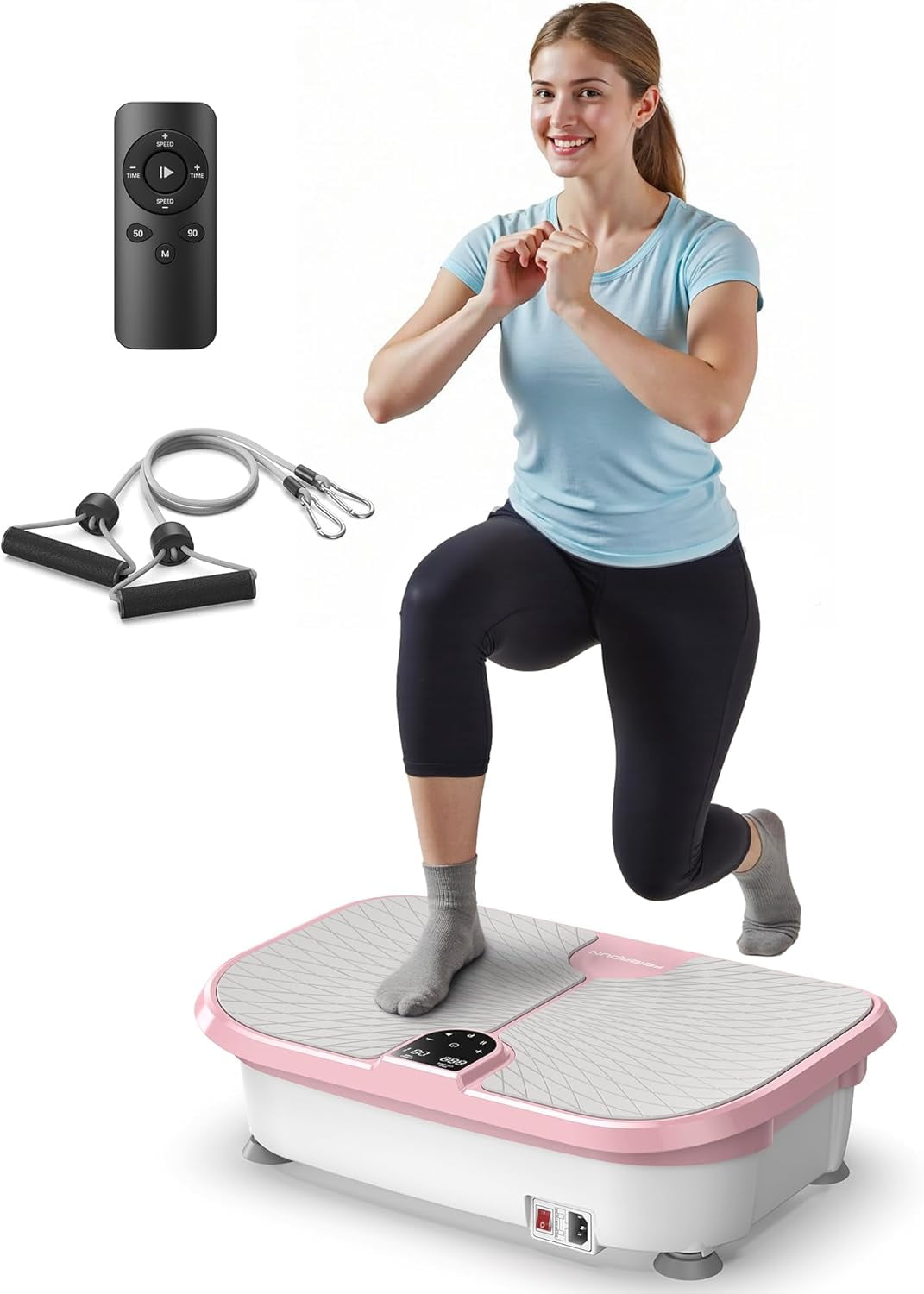 FEIERDUN Vibration Plate Exercise Machine, 400 LBS Capacity Vibration Plate  for Lymphatic Drainage, Max Space for Whole-Body Workout & Relaxation at  Home - Walmart.com