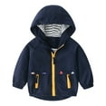 thumbnail image 1 of FEIFLY Boys Windbreaker Jacket For Kids Lightweight Long Sleeve Solid Color Hooded Zipper Coats Outdoor Casual School Jacket For Boys Age 2 To 13 Years, 1 of 8