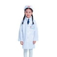 thumbnail image 1 of FEIFLY Doctor Outfits For Kids With Lab Coats Career Day Doctor Dress Up For Boys Girls Solid Color Festival Clothing, 1 of 3