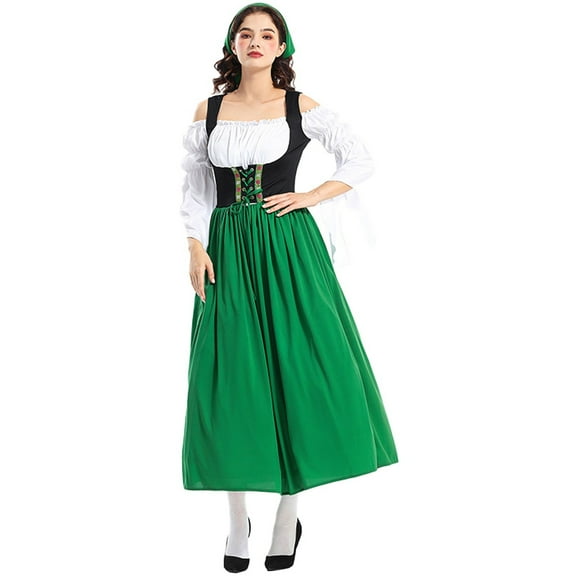 FEIFLY Farm Adult Dirndl Dress For Festival Women Performance Dresses
