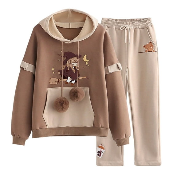 FEIFLY Girls Outfits Sets 2 Piece Sets Long Sleeve Tops With Joggers Casual Teen Student Tops Pants School Comfort Athletic Loungewear Tracksuit Teen Youth Fall Outfits Sets Breathable Clothes Sets