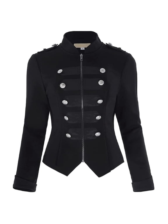 Gothic Punk Jackets Coats For Women Style Fashion Outfits For Parties Events And Themed Gatherings Solid Color Festival Clothing