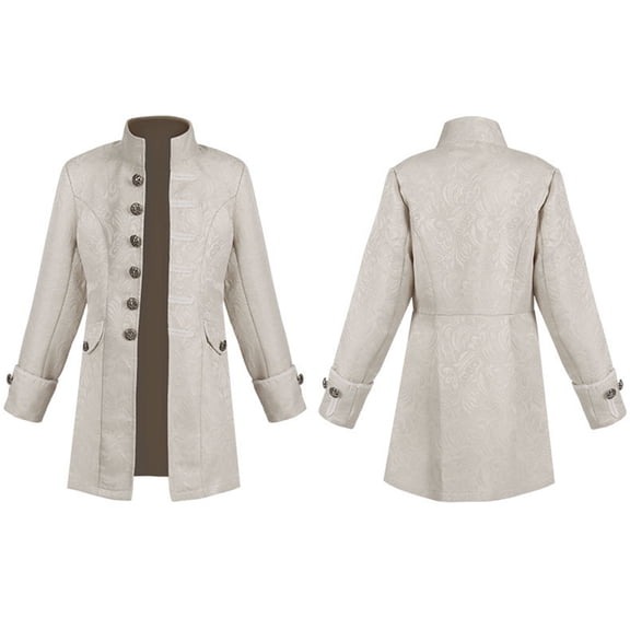 FEIFLY Kids Boys Steam Punk Pirate Jackets Halloween Classic Gothic Dovetail Coats For School Musical Coats Tops