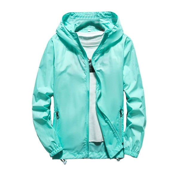 FEIFLY Lightweight Breathable Outdoor Thin Jacket Long Sleeve Hood Solid Color Coats For Women Leisure Female Outwear