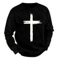 thumbnail image 1 of FEIFLY Men Autumn Workout Winter Tops Graphic Print O-Neck Long Sleeve Pullover Sweatshirt Comfort Streetwear, 1 of 3