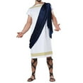 thumbnail image 1 of FEIFLY Men Greek Toga God Adult Roman Deluxe Halloween Ancient White Robe Solid Color Festival Clothing, 1 of 3