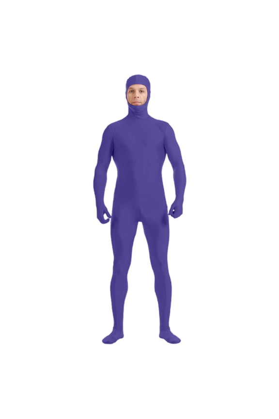 Men Unisex Full Body Open Face Bodysuit Stretch Zentai Stretch Full Body Suit Dance For Performance And Adult Size Solid Color Festival Clothing