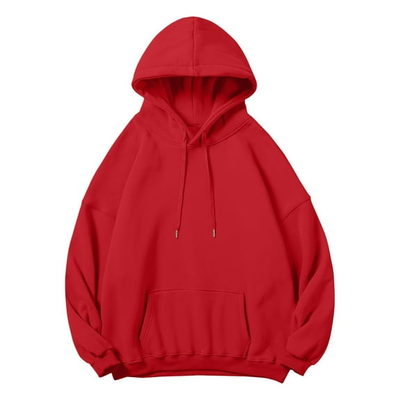 FEIFLY Men's Hoodies Fall Winter Casual Oversized Pullover Sweatshirt Long Sleeve For Everyday Wear Solid Color Comfort Outwear
