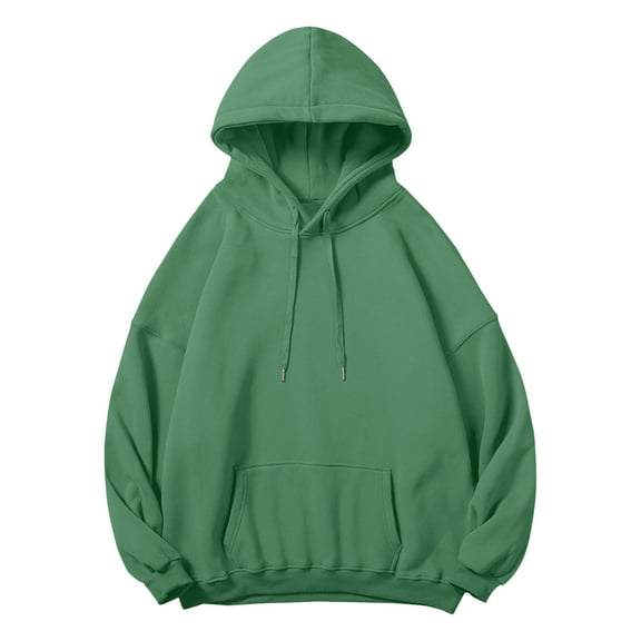 FEIFLY Men's Hoodies Fall Winter Casual Oversized Pullover Sweatshirt Long Sleeve For Everyday Wear Solid Color Relaxed Fit Outwear
