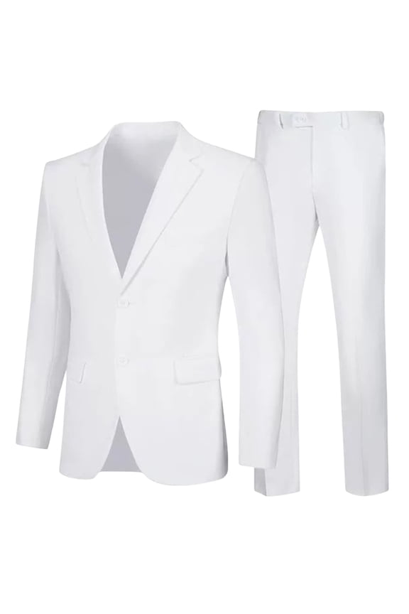 Men's Suits 2 Piece Sets Blazers And Pants Business Casual Formal Wear Slim Fit Wedding Outfits Comfortable Stylish Fashionable Men Solid Color Slacks