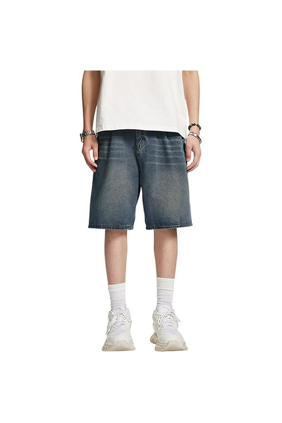 Solid Color Men's Shorts Baggy Short Jeans Boys Baggy Jeans Boys Jorts Baggy Fit Jeans Shorts Shorts Street Dance Shorts Skateboard Shorts Soft Wear