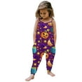 thumbnail image 1 of FEIFLY Toddler Jumpsuit Sleeveless Baby Girl Halloween Cartoon Prints Romper O-Neck Onesie Soft Child One-Pieces, 1 of 5