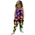 thumbnail image 1 of FEIFLY Toddler Jumpsuit Sleeveless Baby Girl Halloween Cartoon Prints Romper O-Neck Onesie Stylish Child One-Pieces, 1 of 5