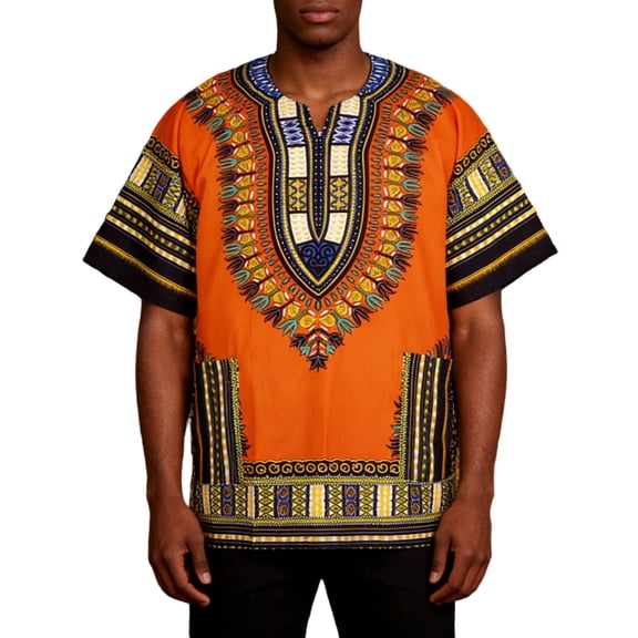 FEIFLY Tshirts Men African Print T-Shirt For Everyday Casual With Modern Fit Soft O-Neck Short Sleeve Comfort T-Shirts