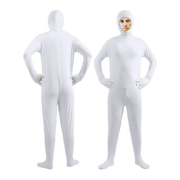 FEIFLY Women Adult Solid Color Bodysuit Skin Suit Zentai Stretch Full Body Suit Performing Arts Unisex Tight Fitting Party Outfits Festival Clothing