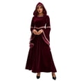 thumbnail image 1 of FEIFLY Women Adults Elegant Gothic Outfits Halloween Party Dress Attire Solid Color Festival Clothing, 1 of 8