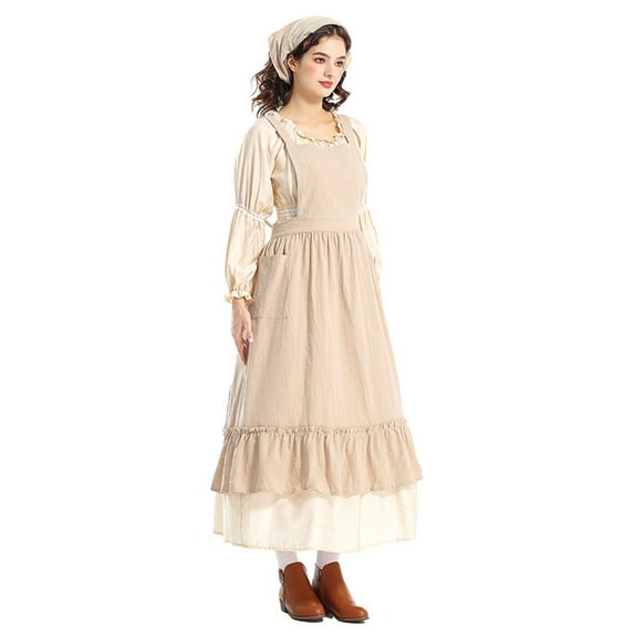 FEIFLY Women Casual Fashion Grassland Floral Dress Solid Color Festival Clothing