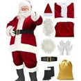 thumbnail image 1 of FEIFLY Women Christmas Theme Parties Santa Outfits Set For Adults 9 Piece For Festive Celebrations And Party Solid Color Festival Clothing, 1 of 6