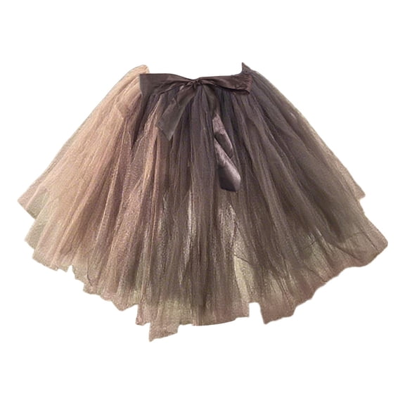 FEIFLY Women Elegant Chiffon High Waist Flowy Skirt With Bow Detail Casual Formal Wear Lovely Carnival Skirts Work Business Holiday Solid Color Daily Wear